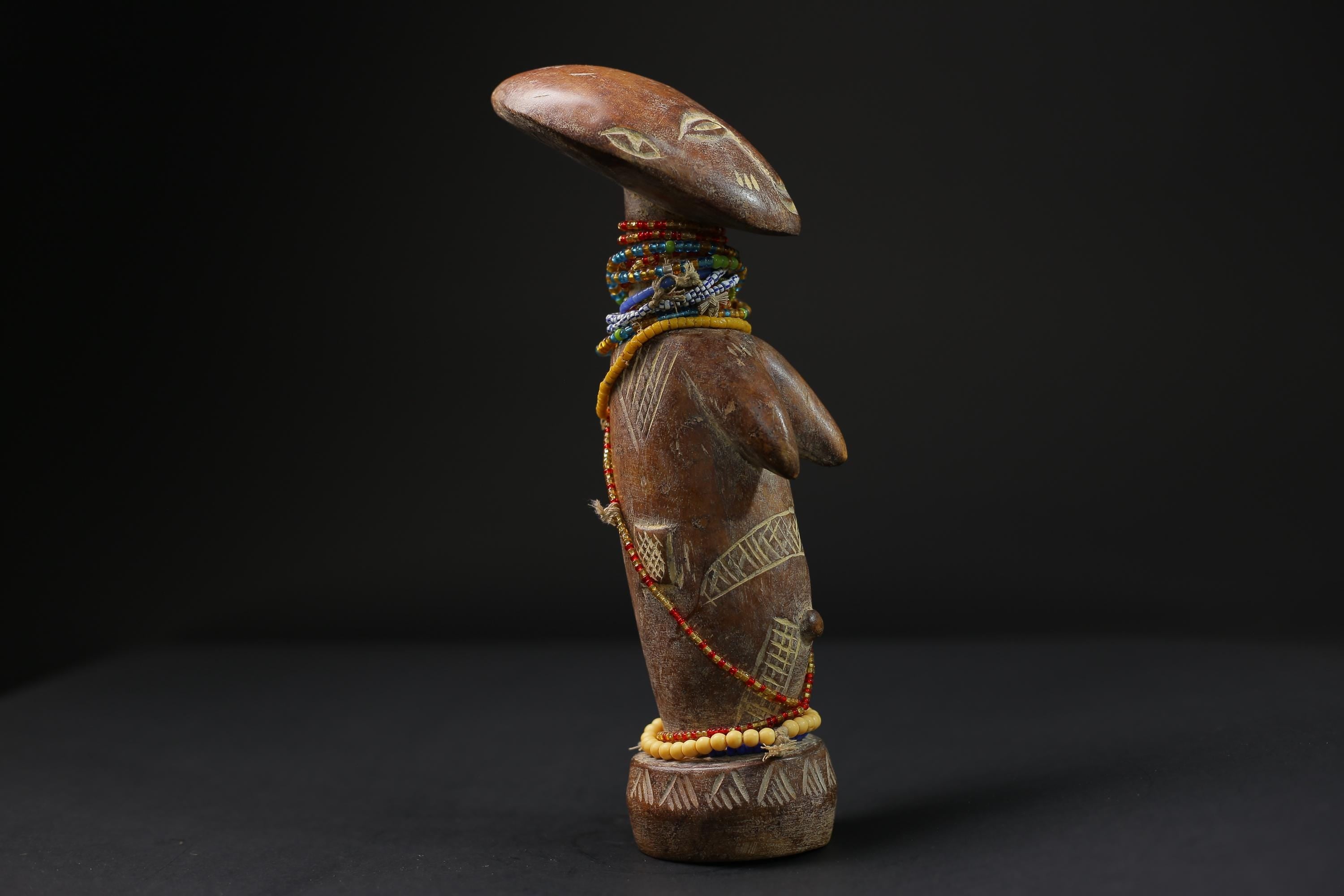 African  Sculptures Tribal Wooden Carved tribal wood Birth and Death Akua -9733