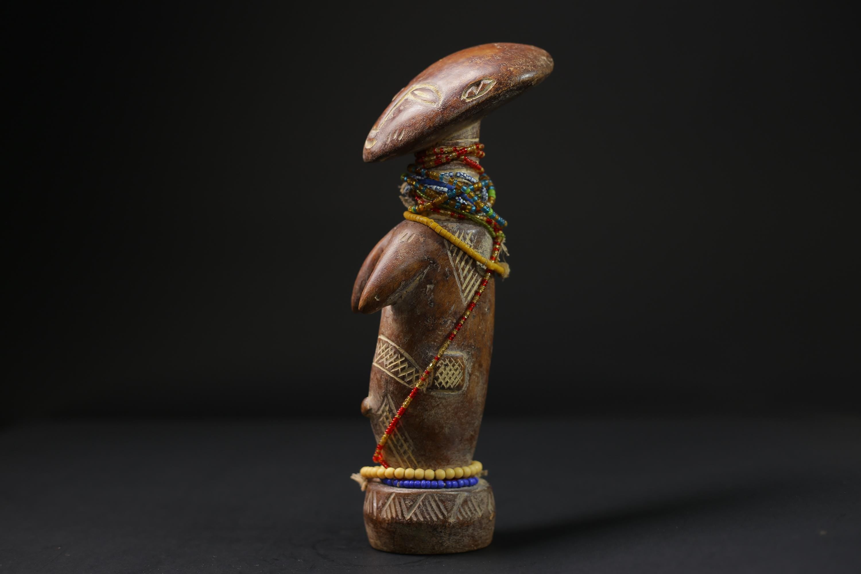 African  Sculptures Tribal Wooden Carved tribal wood Birth and Death Akua -9733