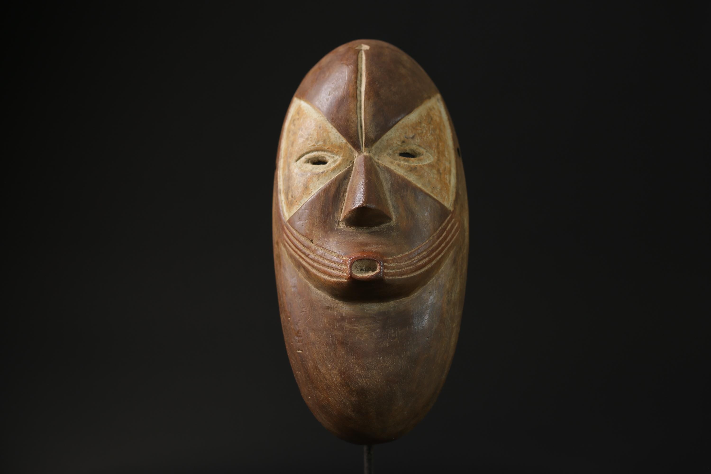 African Tribal Wood masks Home Décor Lega Mask Hand Carved Wall Hanging-7851