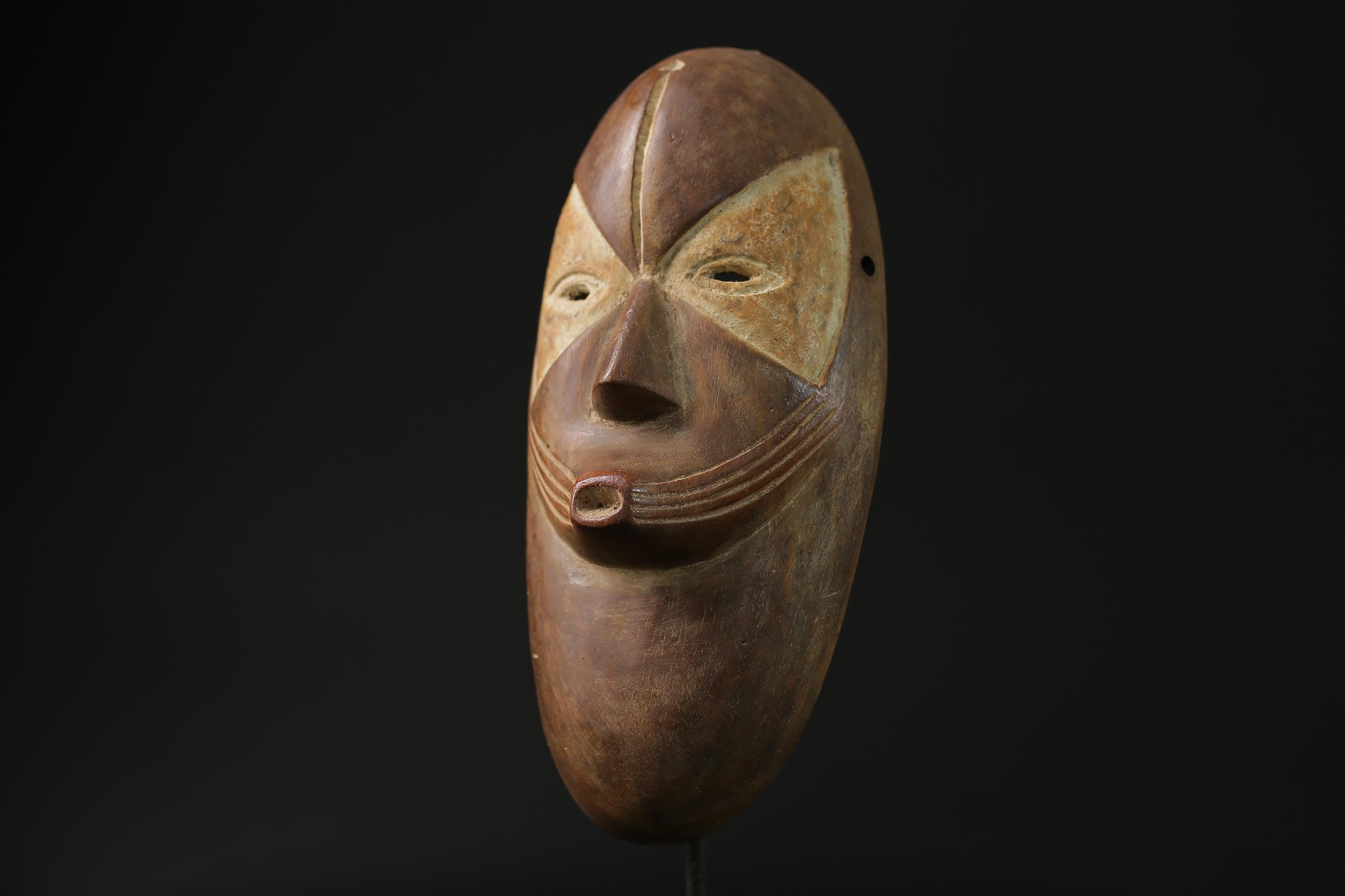 African Tribal Wood masks Home Décor Lega Mask Hand Carved Wall Hanging-7851