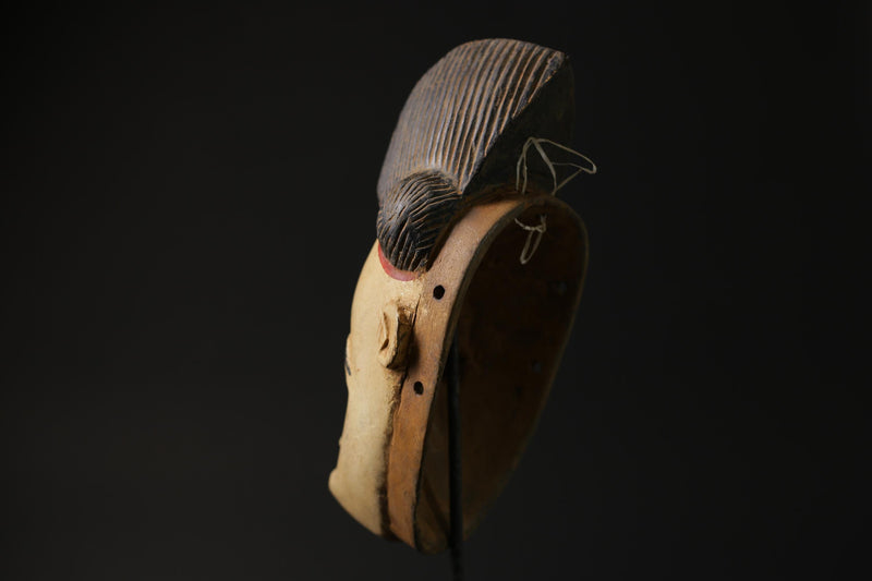 African Tribal Wood masks Home Décor Tribal Mask Carved Baule Gyela-3768