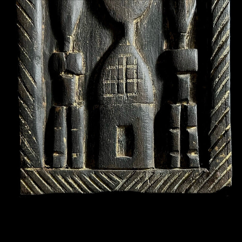 African Dogon Door Carved Wood Granary Door Tribe Mali Granary Door-G1988