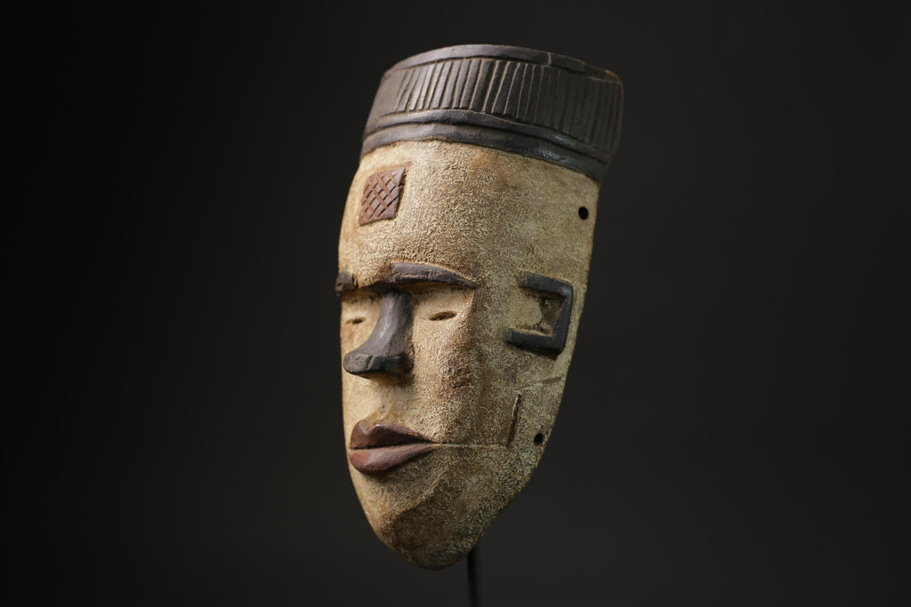 African Tribal Face Mask Wood Hand Carved Vintage Wall Hanging Igbo masks for wall-5513
