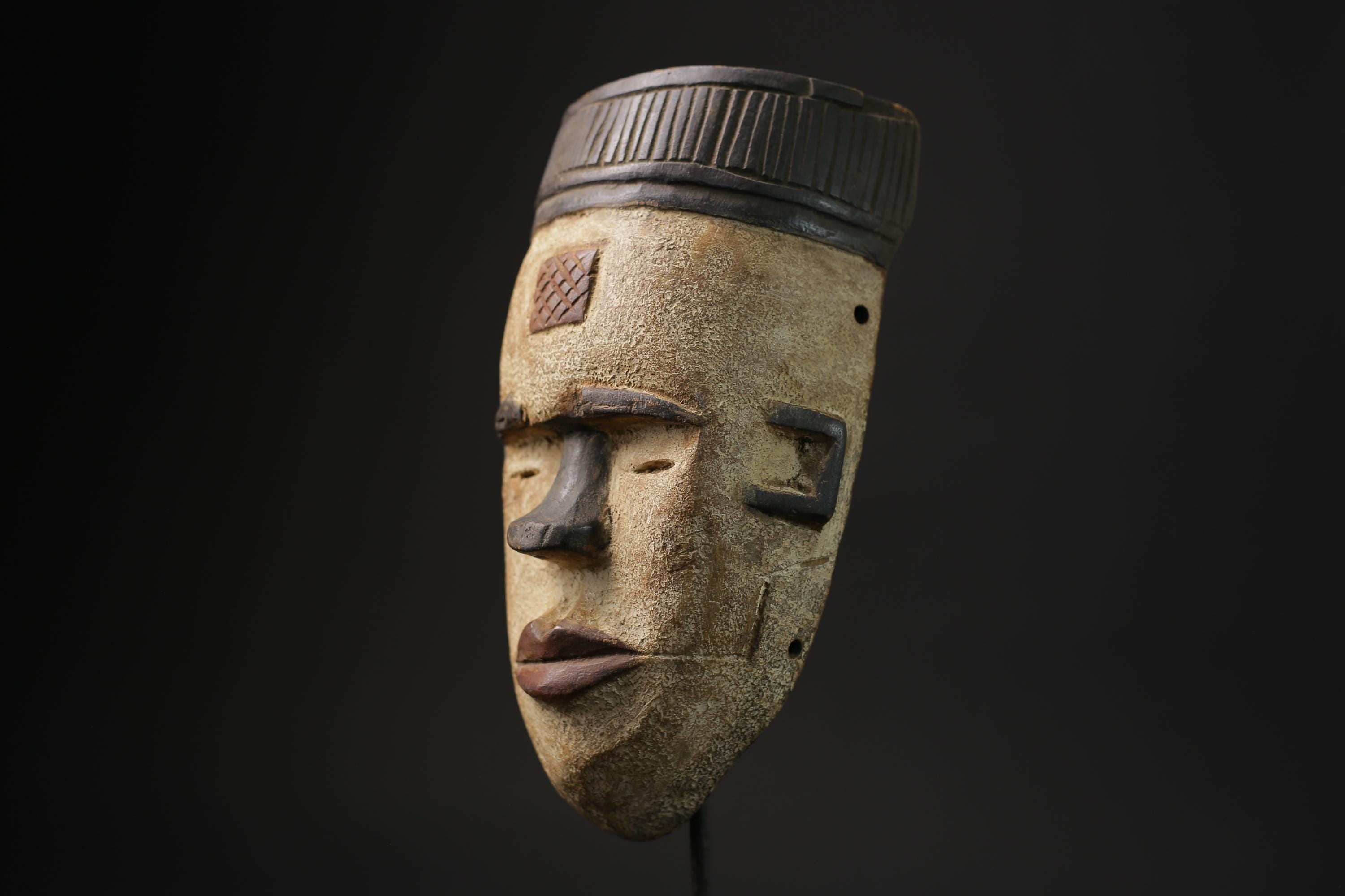 African Tribal Face Mask Wood Hand Carved Vintage Wall Hanging Igbo masks for wall-5513