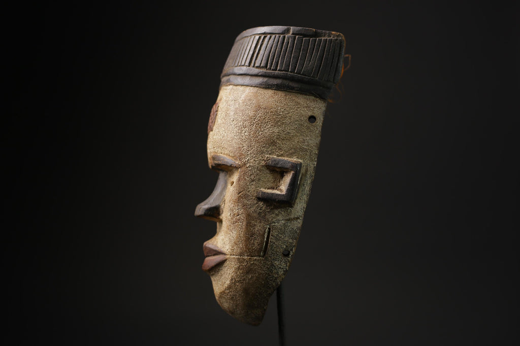 African Tribal Face Mask Wood Hand Carved Vintage Wall Hanging Igbo masks for wall-5513