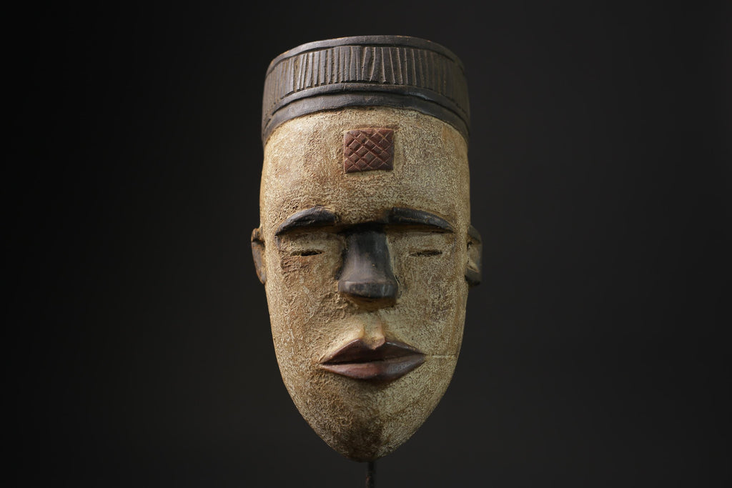 African Tribal Face Mask Wood Hand Carved Vintage Wall Hanging Igbo masks for wall-5513