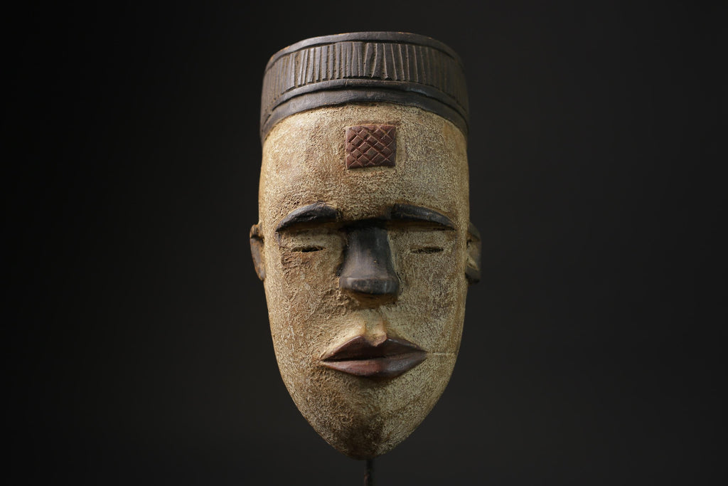 African Tribal Face Mask Wood Hand Carved Vintage Wall Hanging Igbo masks for wall-5513