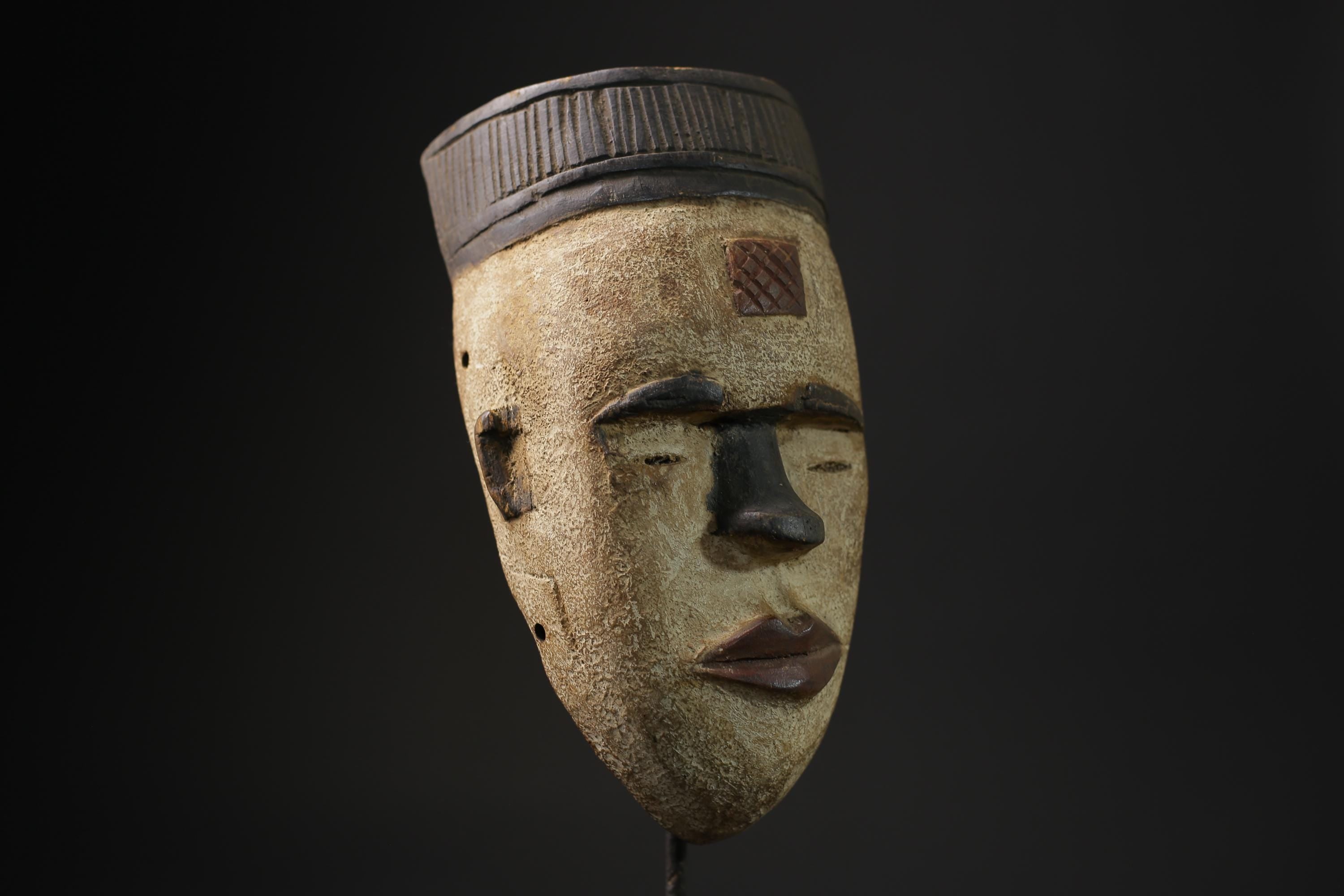 African Tribal Face Mask Wood Hand Carved Vintage Wall Hanging Igbo masks for wall-5513