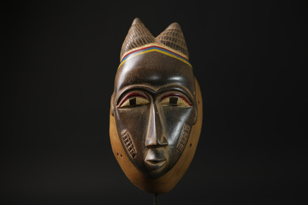 African Home Decor masks Wall Hanging Traditional Antique Folk Art Baule-G2263