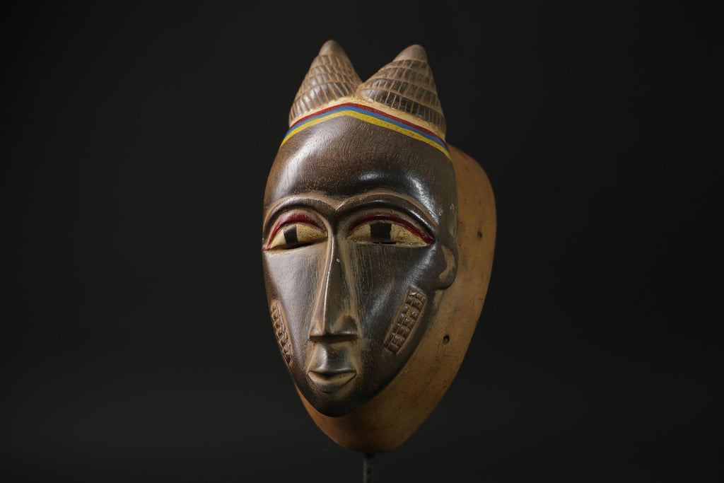 African Home Decor masks Wall Hanging Traditional Antique Folk Art Baule-G2263