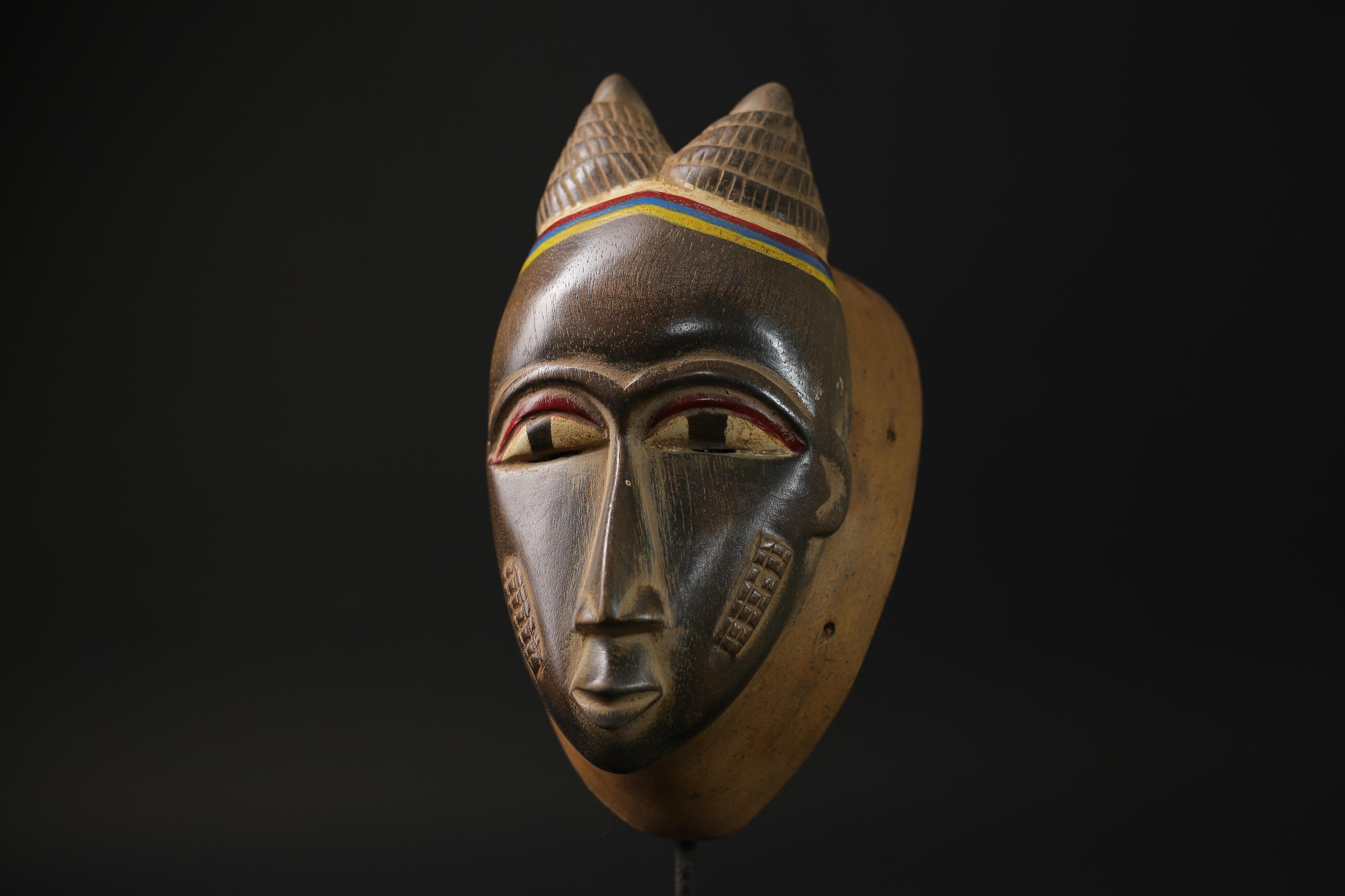 African Home Decor masks Wall Hanging Traditional Antique Folk Art Baule-G2263