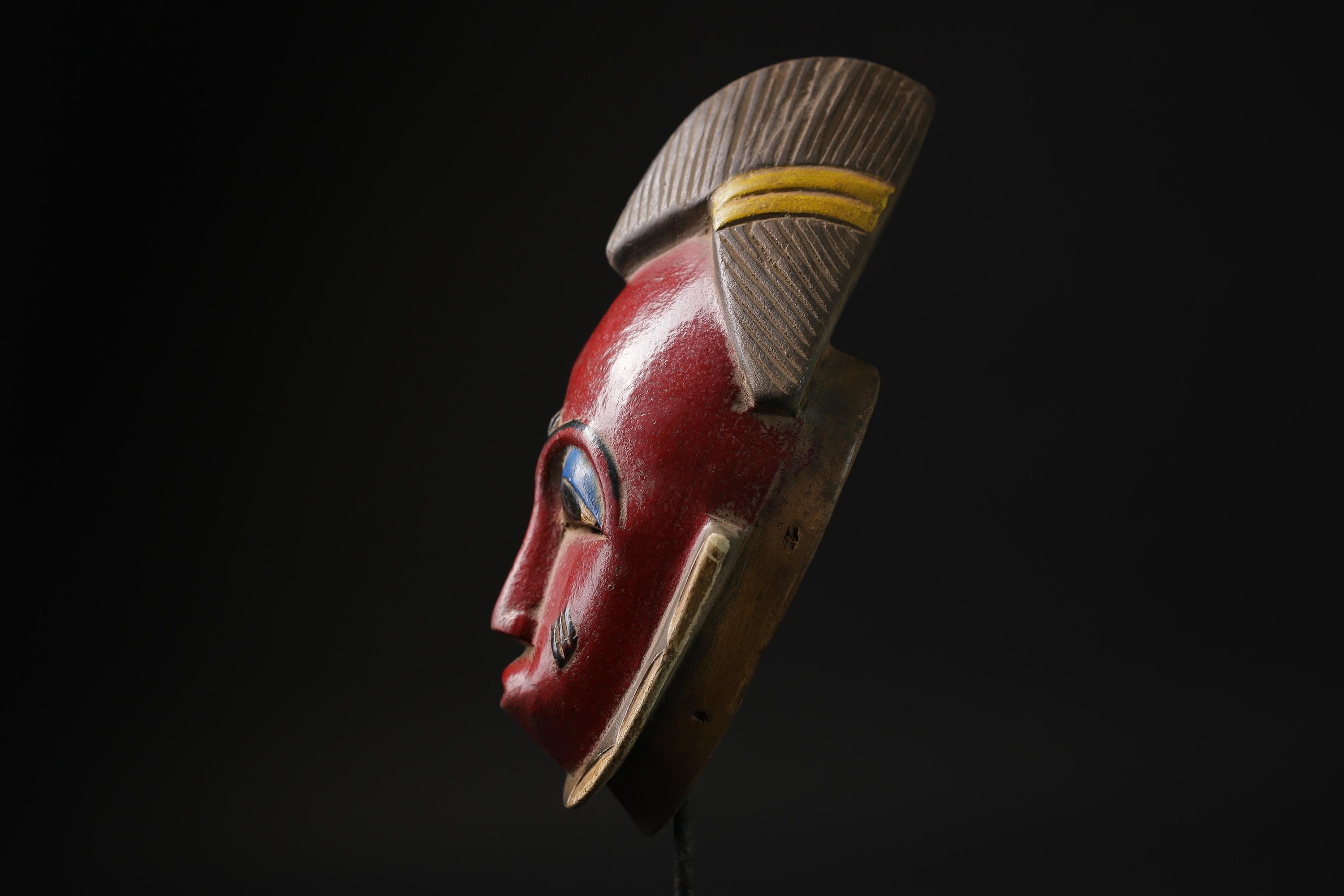 African mask West African Guro Mask with Two horn, Baule Tribe masks for wall-G2268