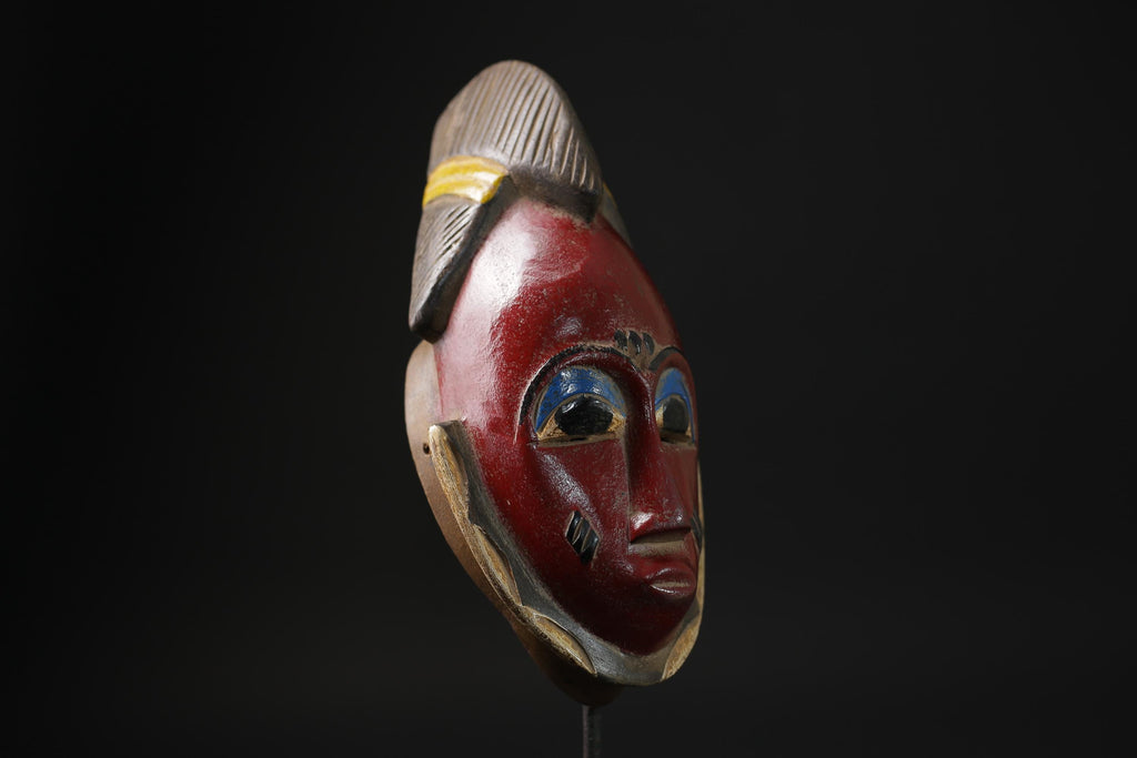 African mask West African Guro Mask with Two horn, Baule Tribe masks for wall-G2268