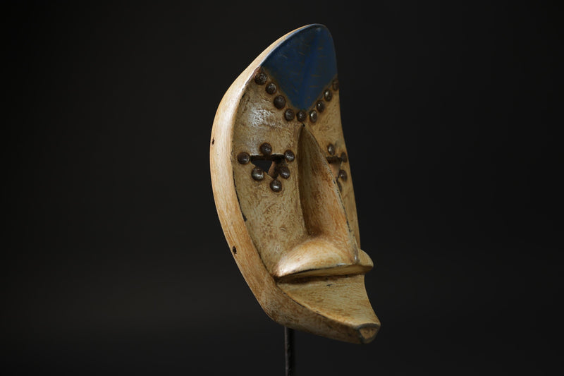 African Tribal Face Mask Wood Hand Carved Wall mask wood Dan mask mali-G2270