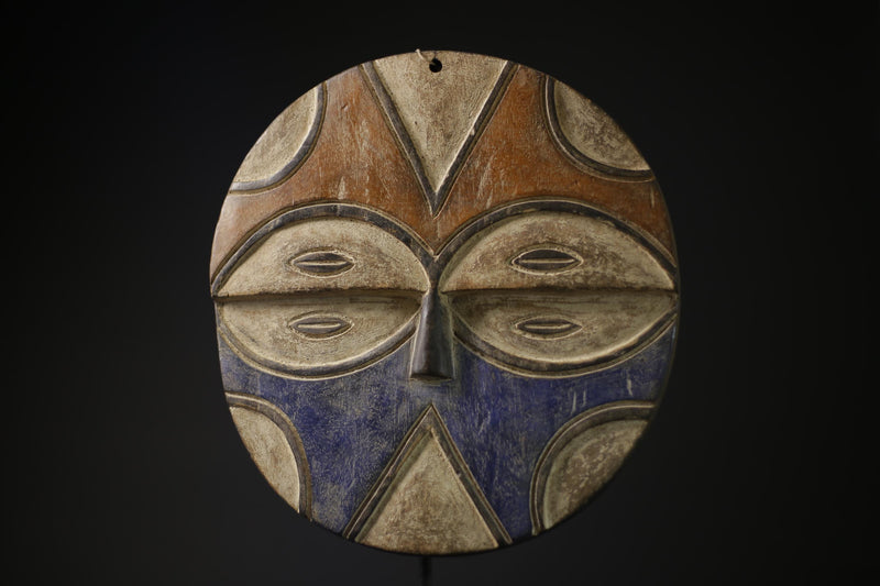 African Tribal Wood masks Home Décor  Wall Hanging Primitive Art Teke Mask-8432