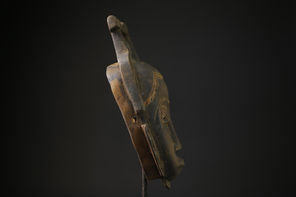 African Baule mask African Mask Tribal Face Wood Hand Carved Wall Hanging-7863