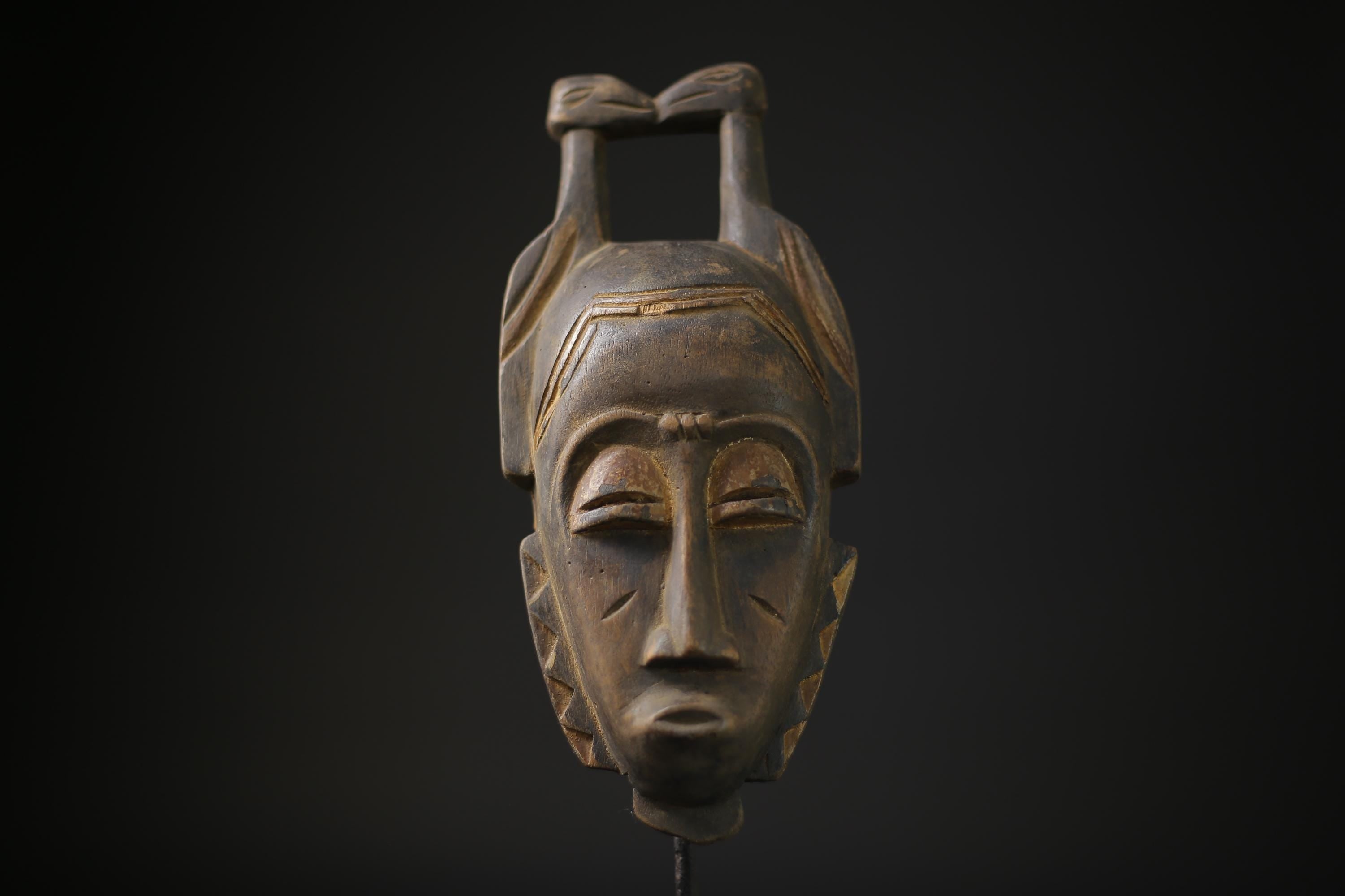 African Baule mask African Mask Tribal Face Wood Hand Carved Wall Hanging-7863