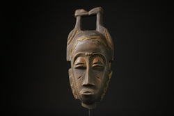 African Baule mask African Mask Tribal Face Wood Hand Carved Wall Hanging-7863