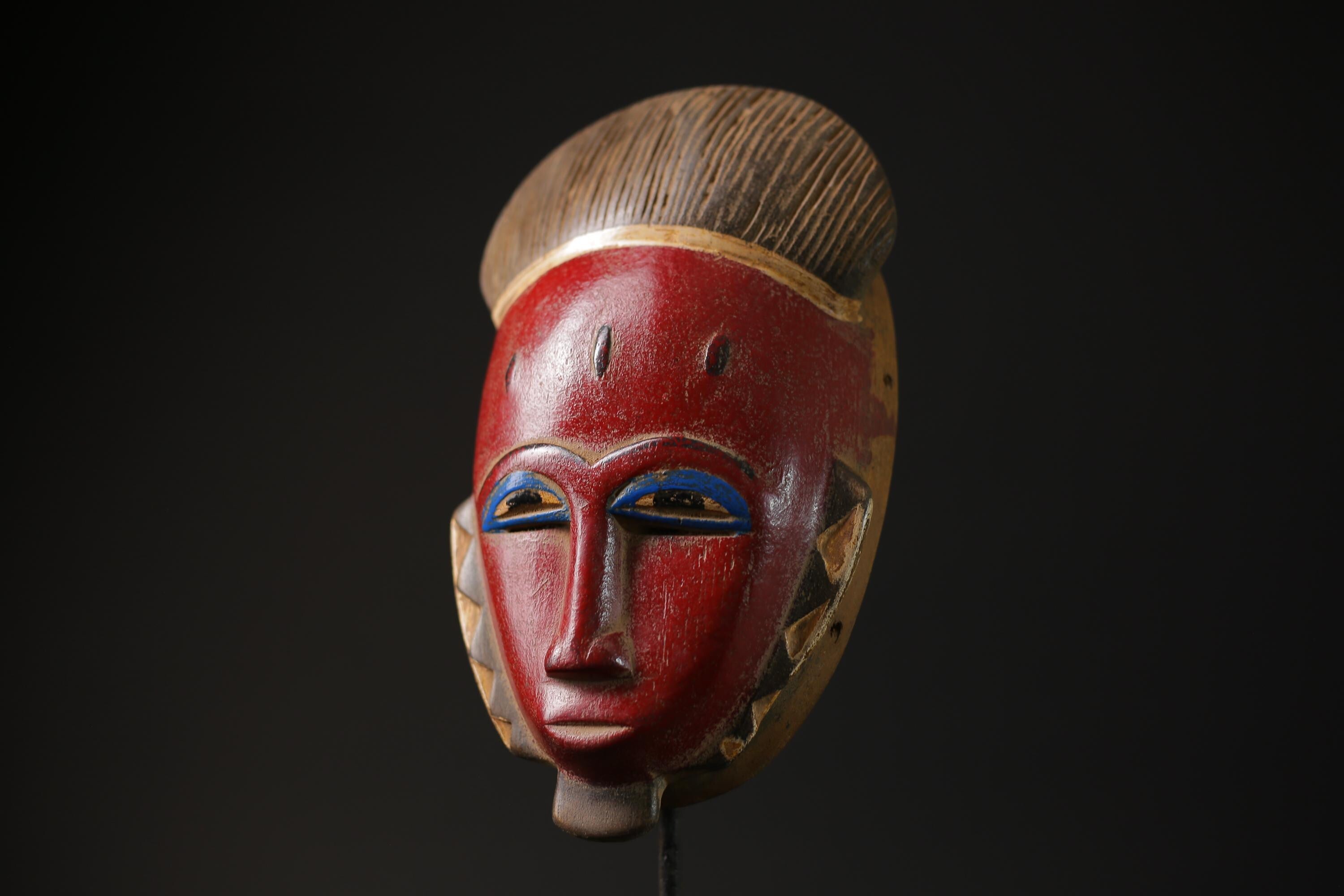 African Home Decor masks Wall Hanging Traditional Antique Folk Art Baule-G2286