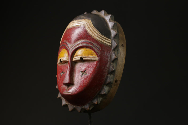 African mask African Vintage Hand Carved Wooden decor Mask Baule Mblo-G2296