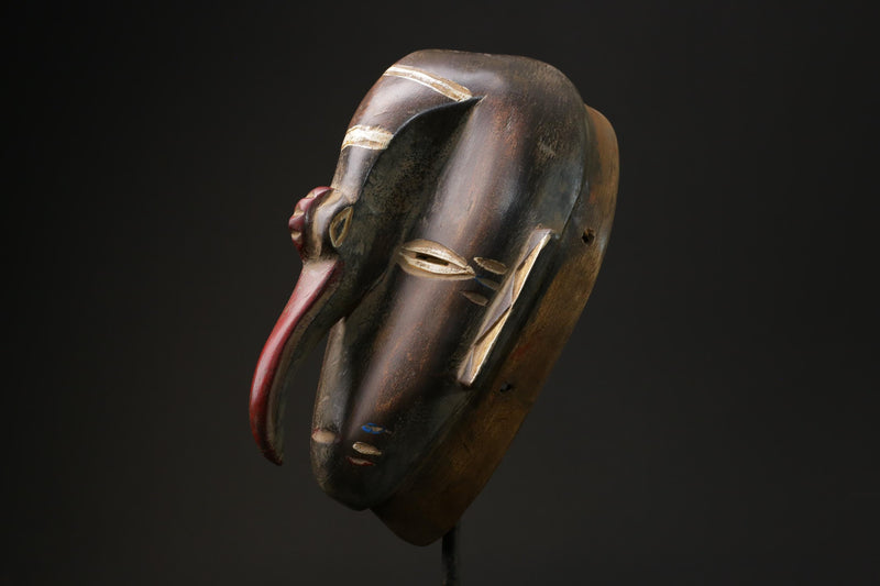 African Carved Wood Handmade Masks Tribal Guru Mask Elephant masks for wall-G2306