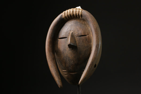 African Tribal Face Mask Wood Hand Carved Wall Hanging Mask Baule masks for wall-8448