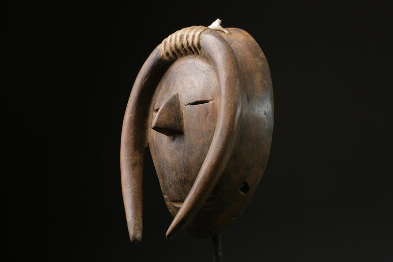 African Tribal Face Mask Wood Hand Carved Wall Hanging Mask Baule masks for wall-8448