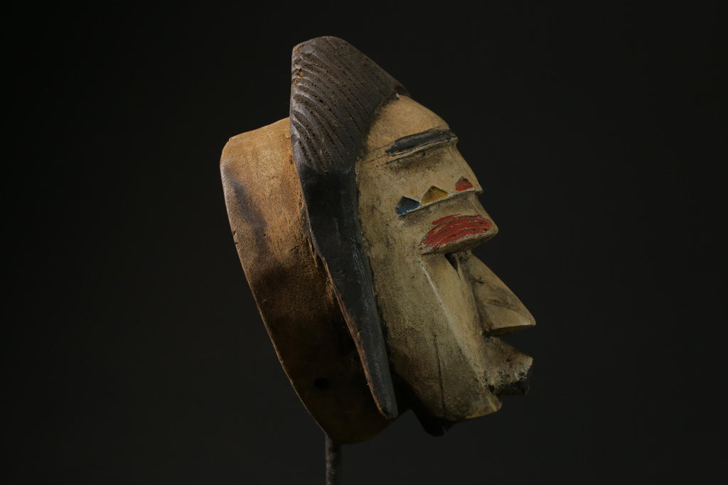African Face Mask African Tribal Art Wooden Bete Guro face mask African Art-5464