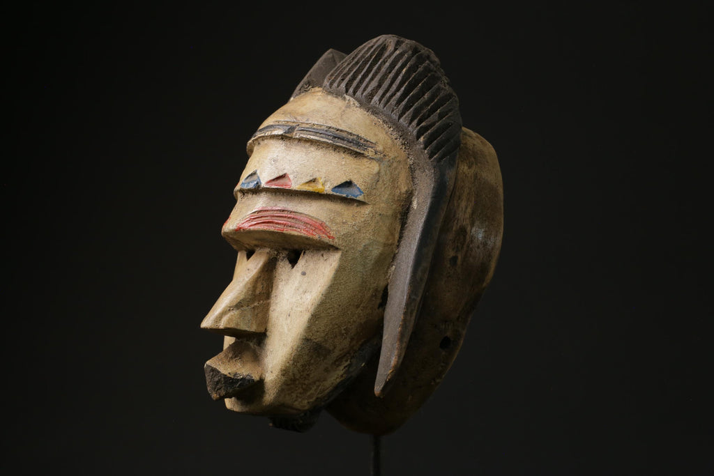 African Face Mask African Tribal Art Wooden Bete Guro face mask African Art-5464