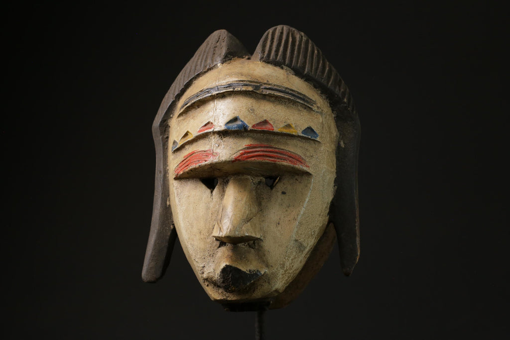 African Face Mask African Tribal Art Wooden Bete Guro face mask African Art-5464