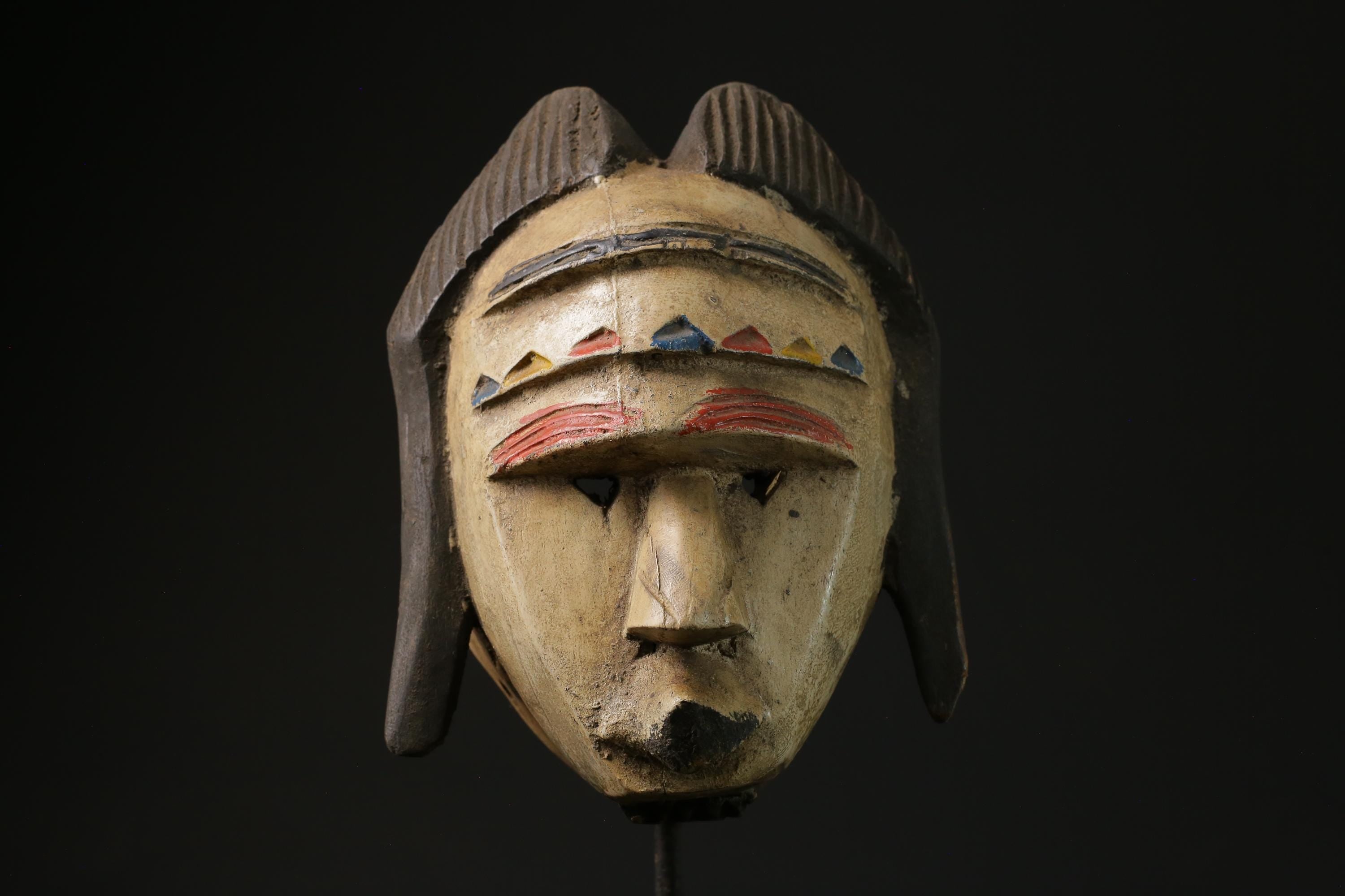 African Face Mask African Tribal Art Wooden Bete Guro face mask African Art-5464