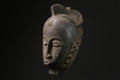 African ART Vintage Hand Carved Wooden Baule GURO mask carved in wood-5422