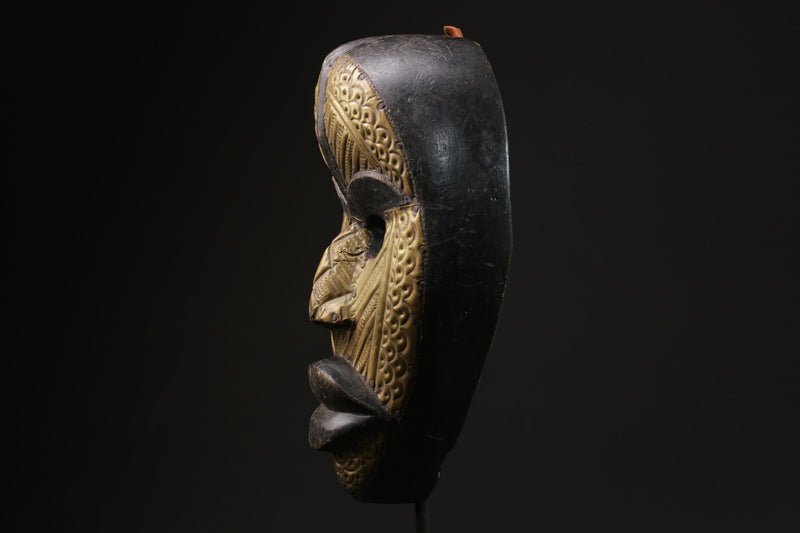 African mask Hand Carved Décor carved wooden Hanging Dan Wall Hanging-9754