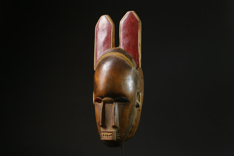 African Baule mask African Mask Tribal Face Wood Hand Carved Wall Hanging-G2316