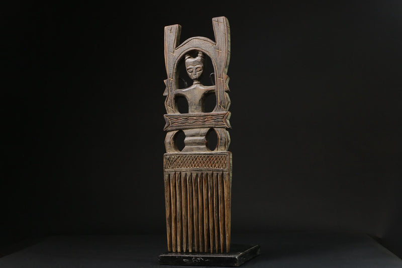 African Comb Wooden African Swahili Carved hand carved Home Décor -G2318