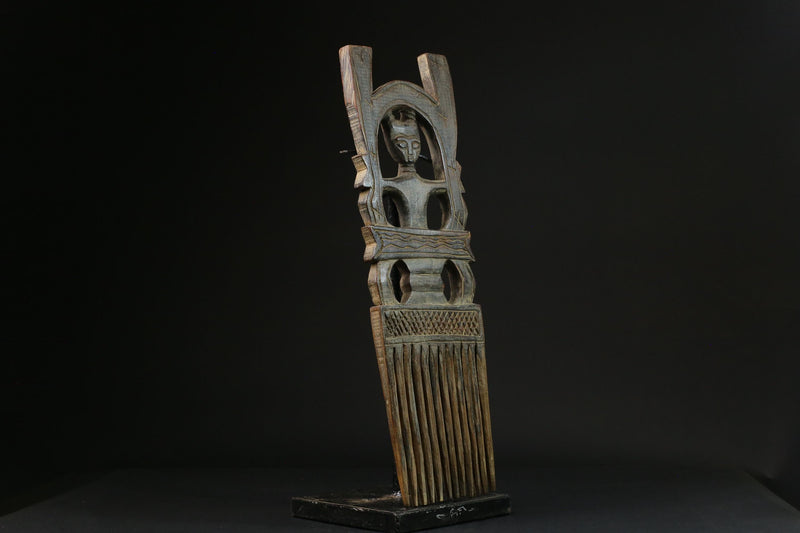 African Comb Wooden African Swahili Carved hand carved Home Décor -G2318