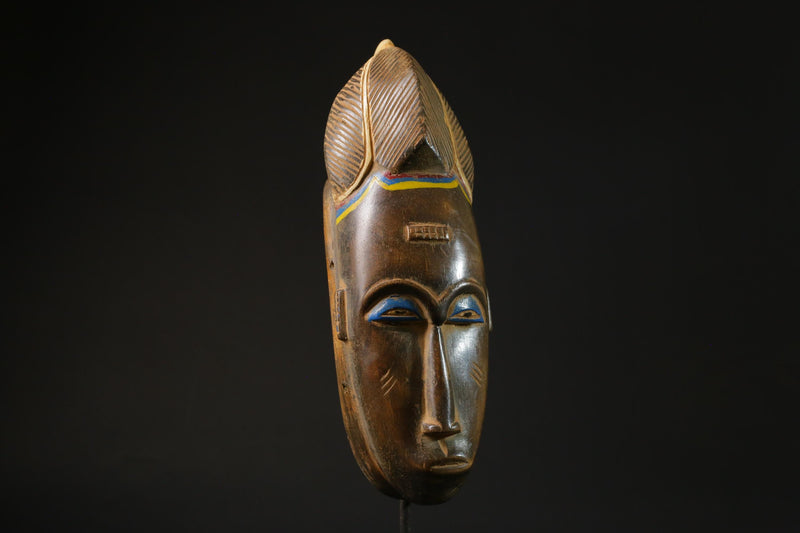 African Baule mask African Mask Tribal Face Wood Hand Carved Wall Hanging-G2323