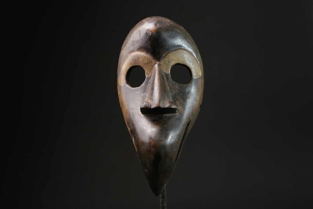 African mask antiques tribal Face vintage Wood Carved Hanging Dan masks for wall-8460