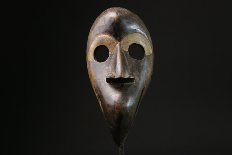 African mask antiques tribal Face vintage Wood Carved Hanging Dan masks for wall-8460