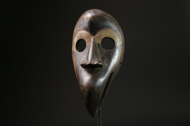 African mask antiques tribal Face vintage Wood Carved Hanging Dan masks for wall-8460