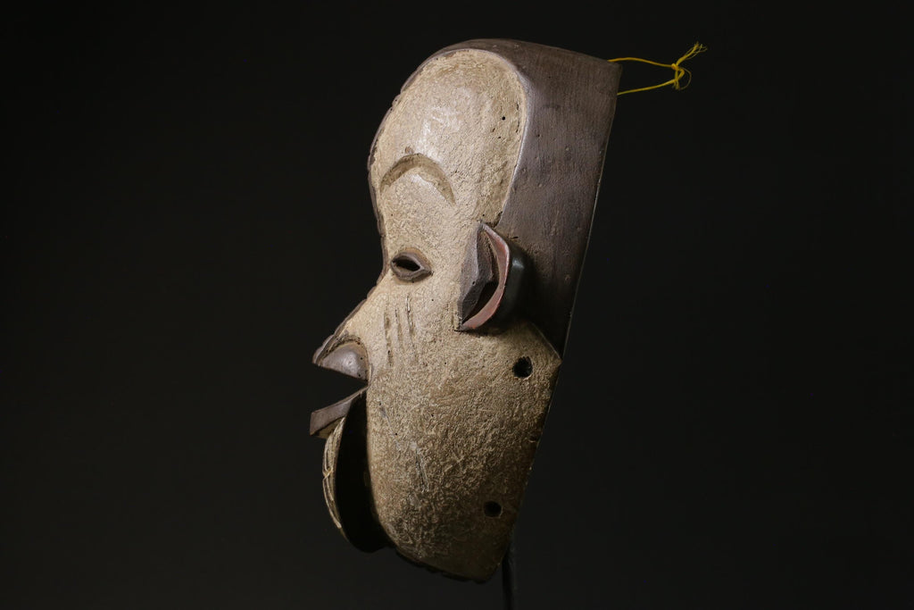 African Tribal Wood mask Igbo Mask Tribal Face Mask Wood Hand Carved-8478