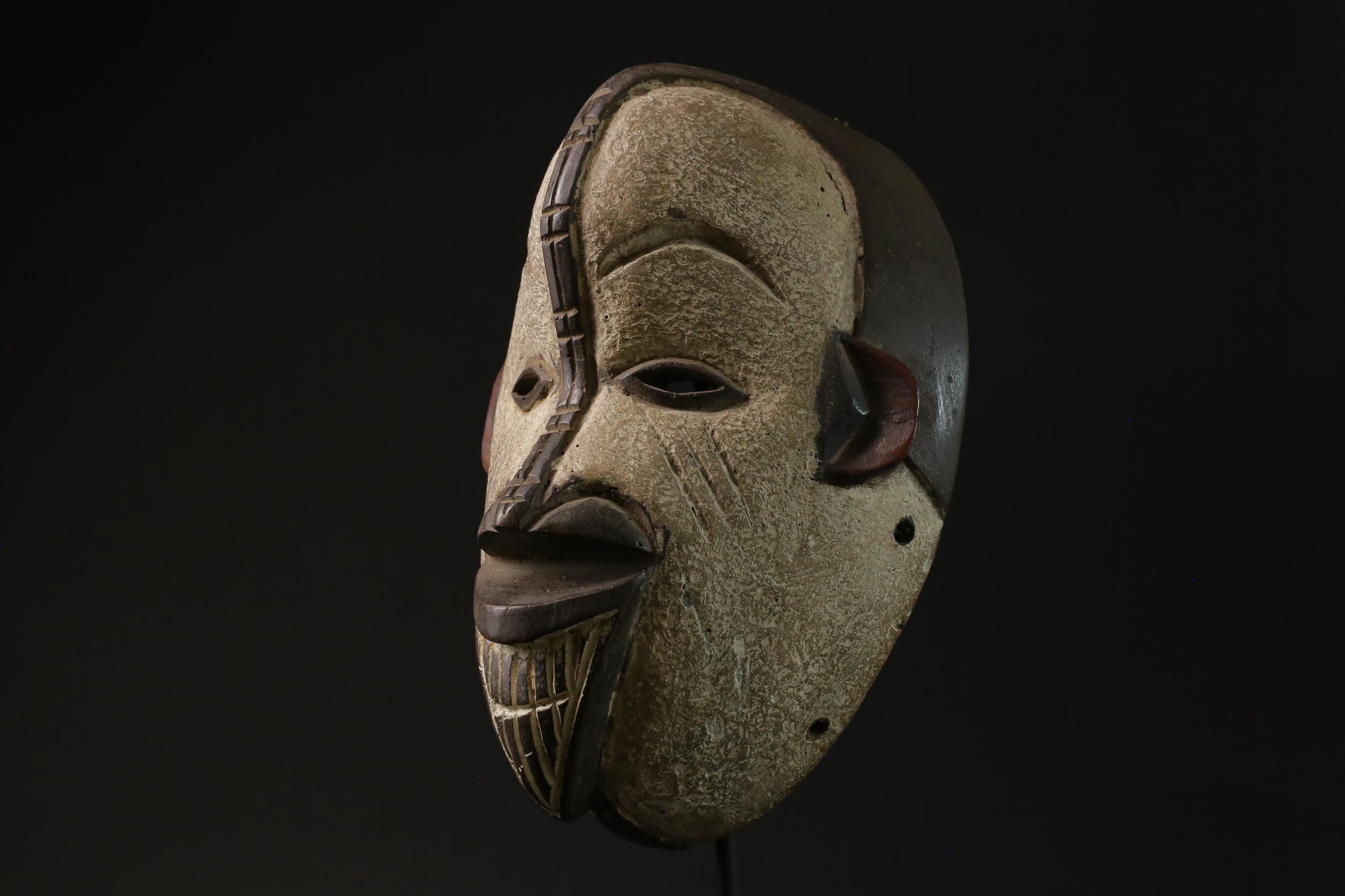 African Tribal Wood mask Igbo Mask Tribal Face Mask Wood Hand Carved-8478