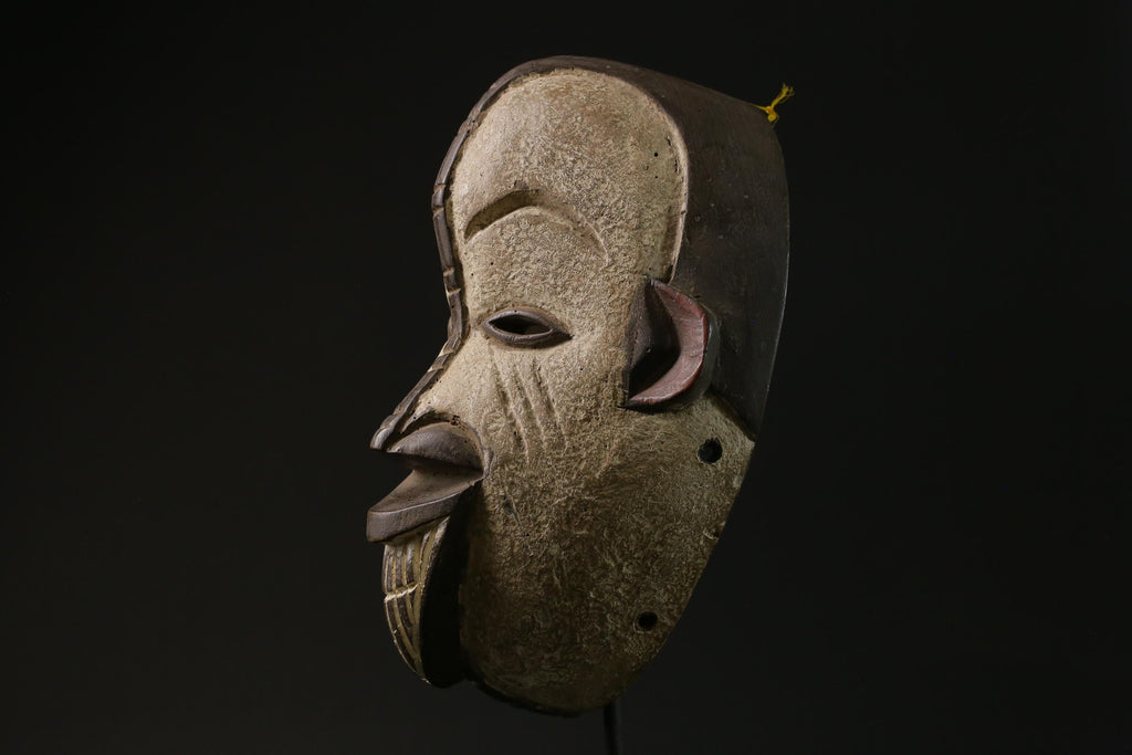 African Tribal Wood mask Igbo Mask Tribal Face Mask Wood Hand Carved-8478