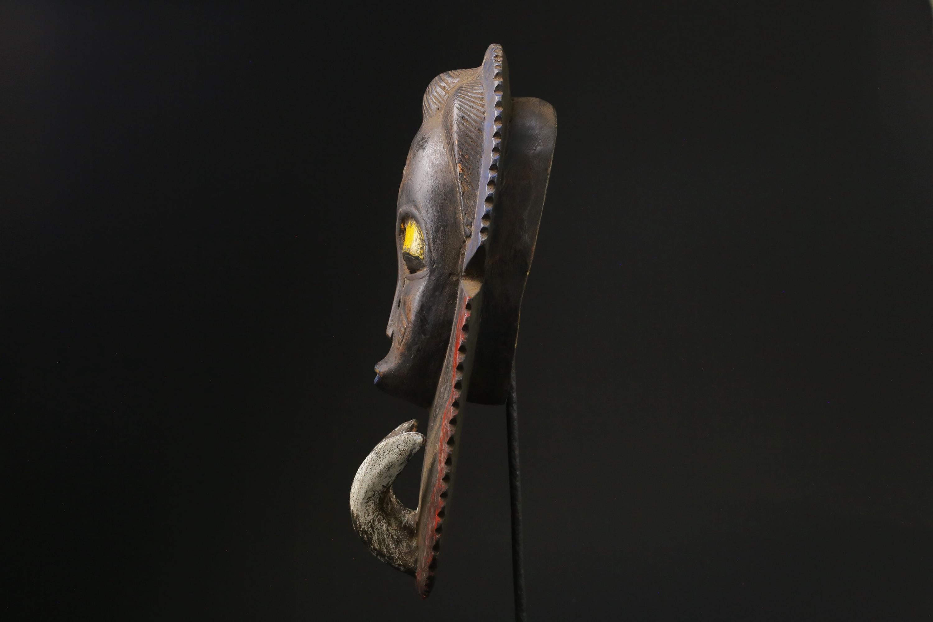 African Mask Baule Wood Mask African Decor tribal Baule Wall Hanging -9779