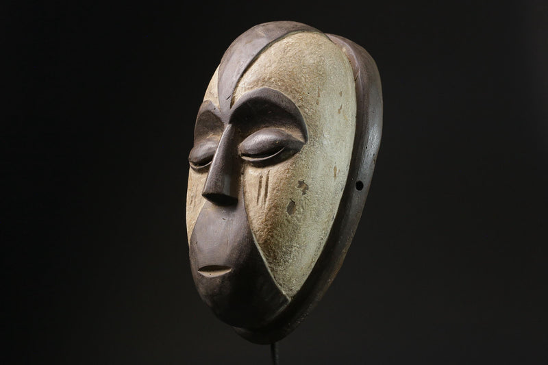 African Bwami Lega Carved Mask Wood Mask Primitive Art Collectibles masks for wall-8474