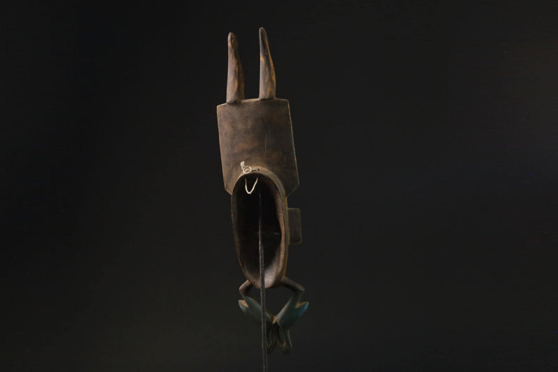 African Mask Tribal Face Mask Traditional Art Mask Antique Folk Art Baule-9777