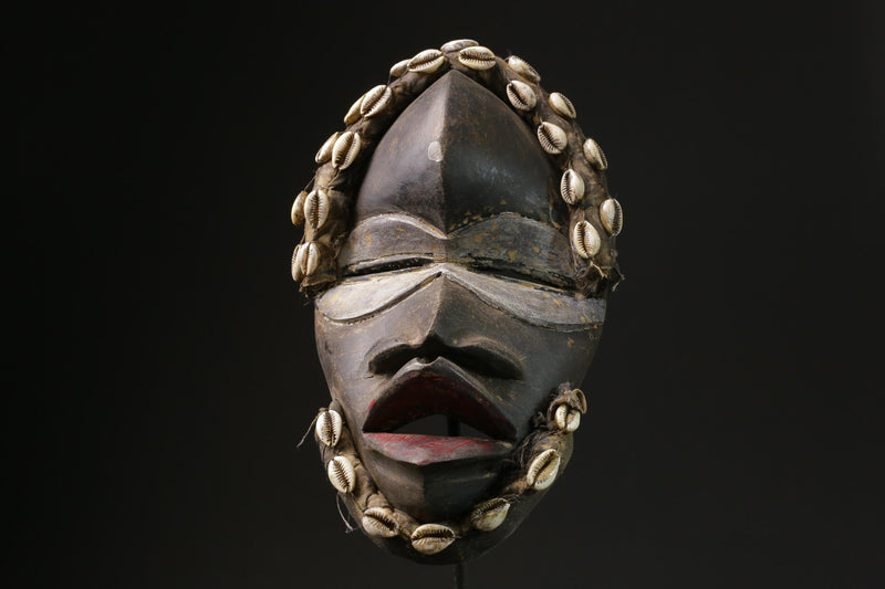 African Face Mask Wood Face Mask Wood Hand Carved Vintage Dan Kran Kaogle-9773