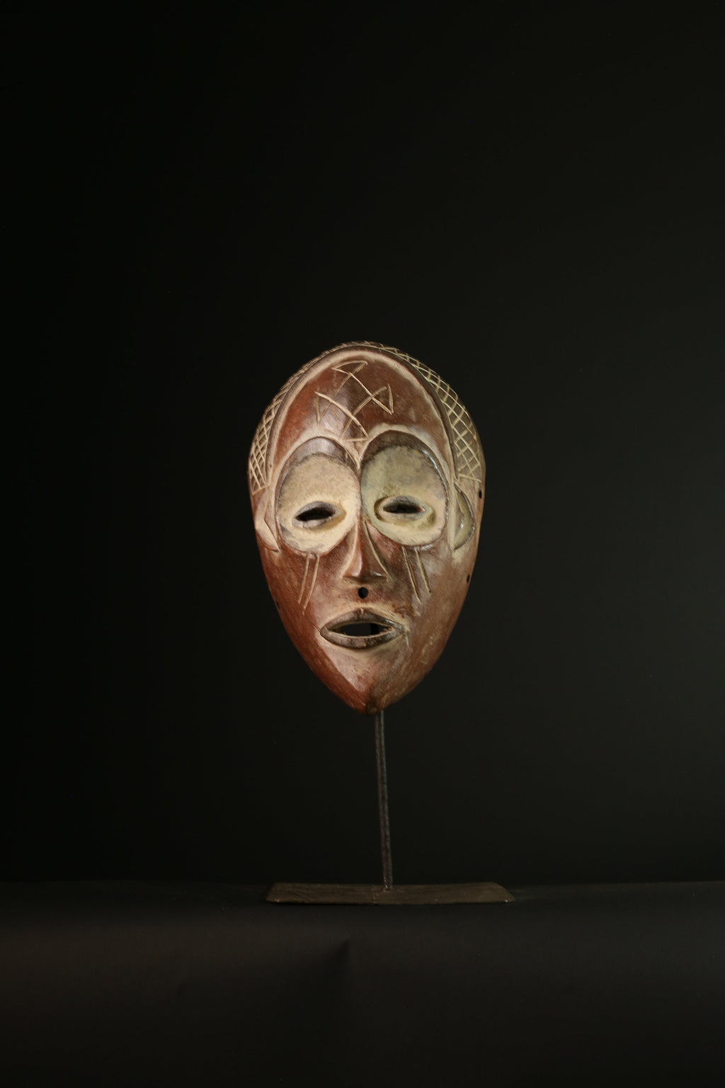African mask antiques tribal mask vintage Wood mask Carved Chokwe mask-G2016