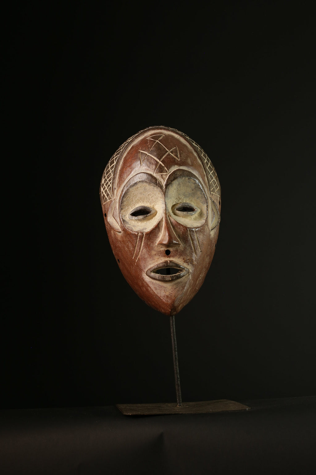 African mask antiques tribal mask vintage Wood mask Carved Chokwe mask-G2016