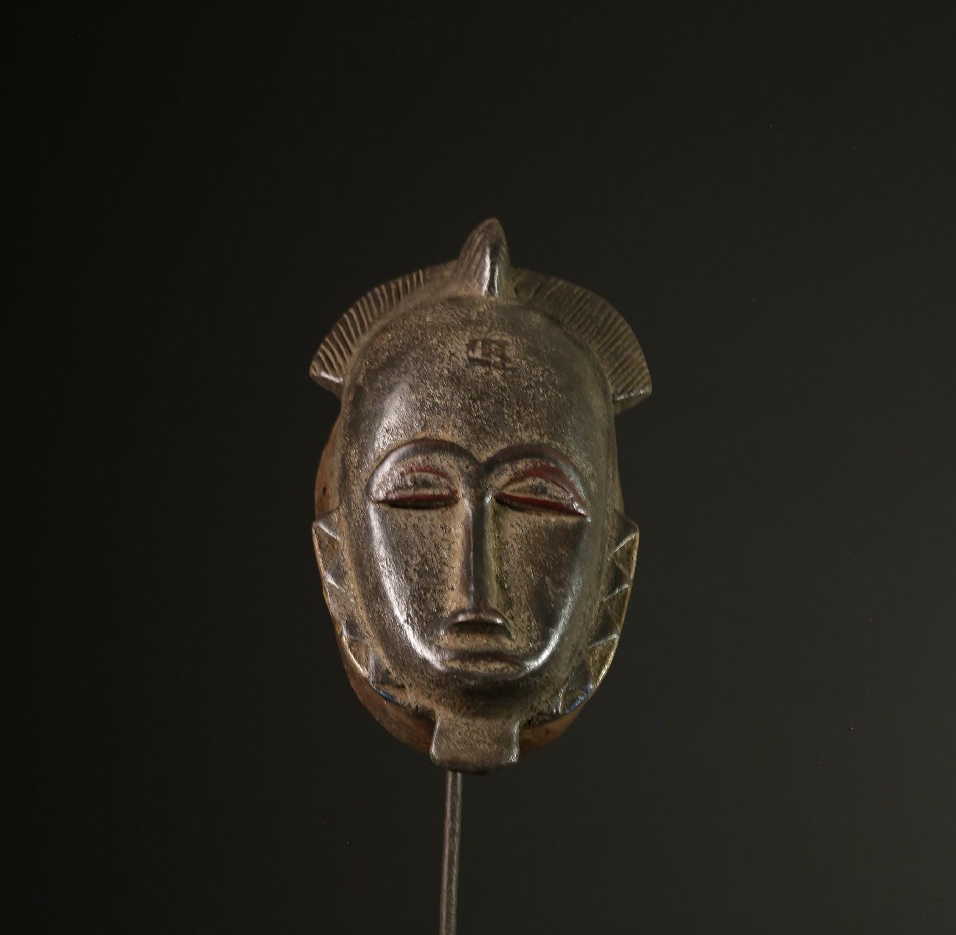 African mask antiques tribal Face vintage Baule Antique antique wall Mask-G2044